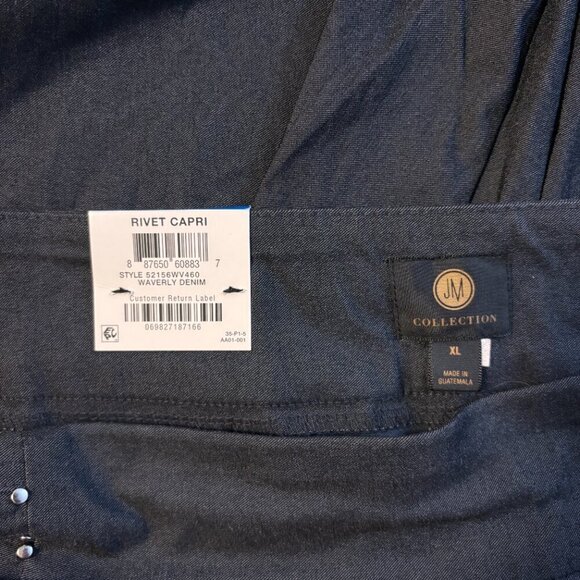 JM Collection Tummy Control Pull-On Capri Dark Grey Dress Pants NWT - Picture 8 of 8